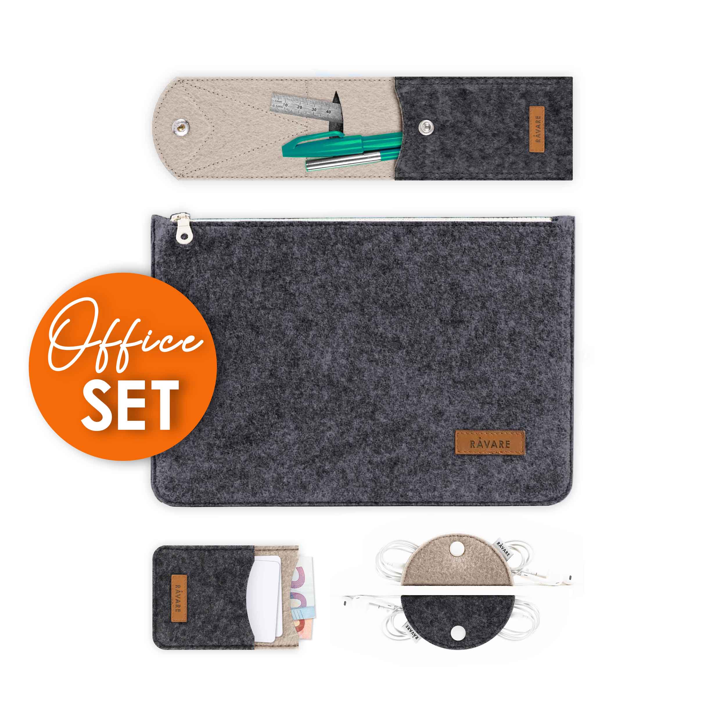 set-office-beige.jpg Produktset OFFICE dunkelgrau-beige – Bild 1